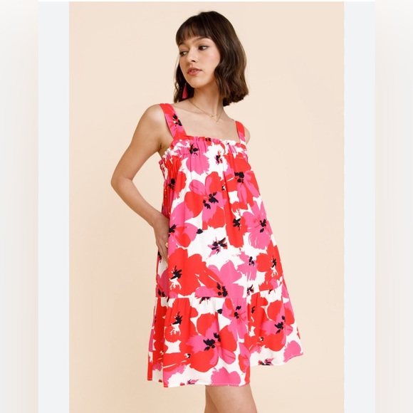 Francesca’s Blue Rain Mini Dress - Picture 1 of 4